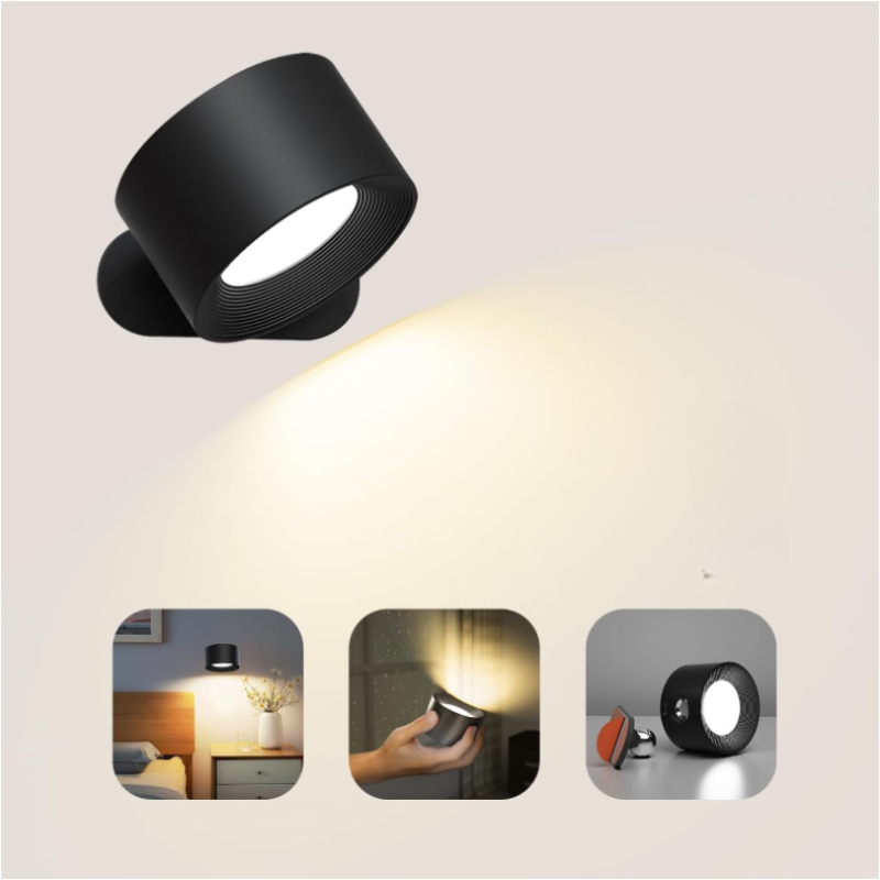 Ledsen™ RotatingLamp 1+1 GRATIS: Rotierend Kabellos LED Wand Lampe