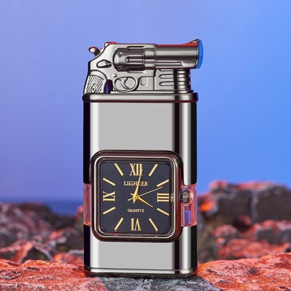 WatchLighter: Vintage Inspiriert Multifunktional Doppelt Flamme Uhr Feuerzeug