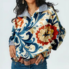 Icone™ FormalBlouse: Stilvolle Langärmlige Einzigartige Bedruckte Formelle Bluse