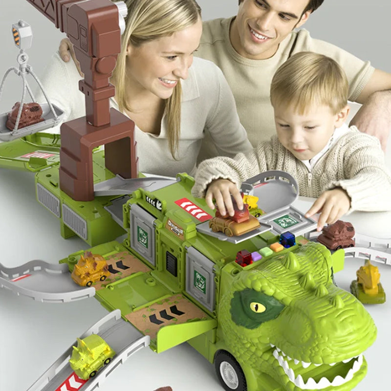 Kletshuts™ DinoTruck: Dinosaurier LKW Spielzeugset Mit Lichtern Und Musik