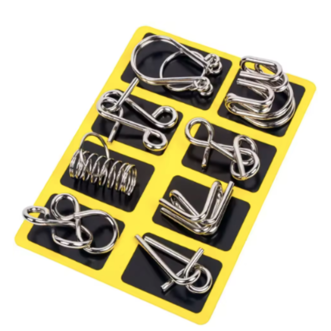 Kletshuts™ MetalPuzzles: Kinder Denksportaufgaben Metall Puzzle Set