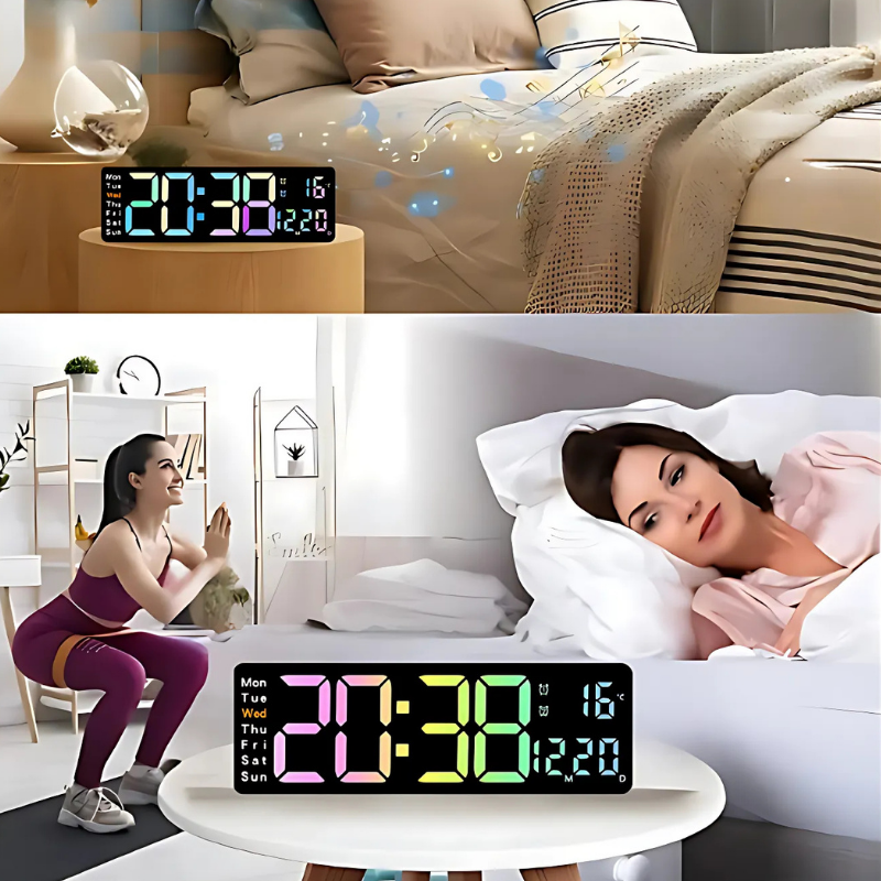 Globetrek° DigitalClock: Großes LED-Bildschirm-Anzeige Digitaluhr
