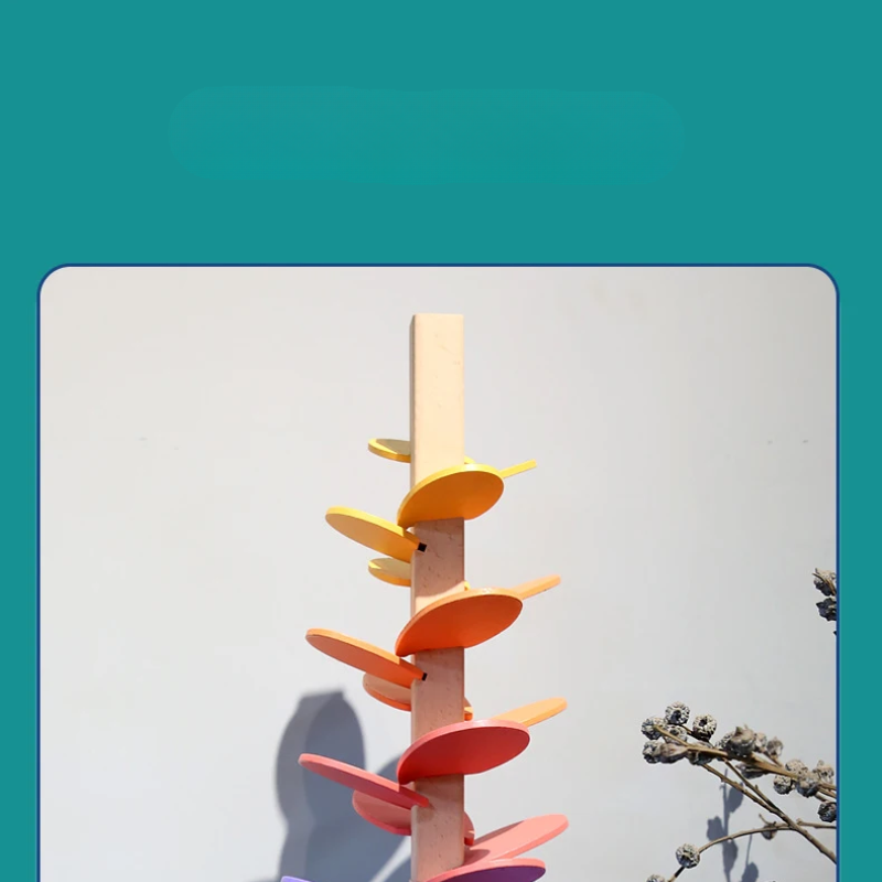 Kletshuts™ MarbleTower: Interaktiv Regenbogen Marmor Holz Turm Kinder Spielzeug