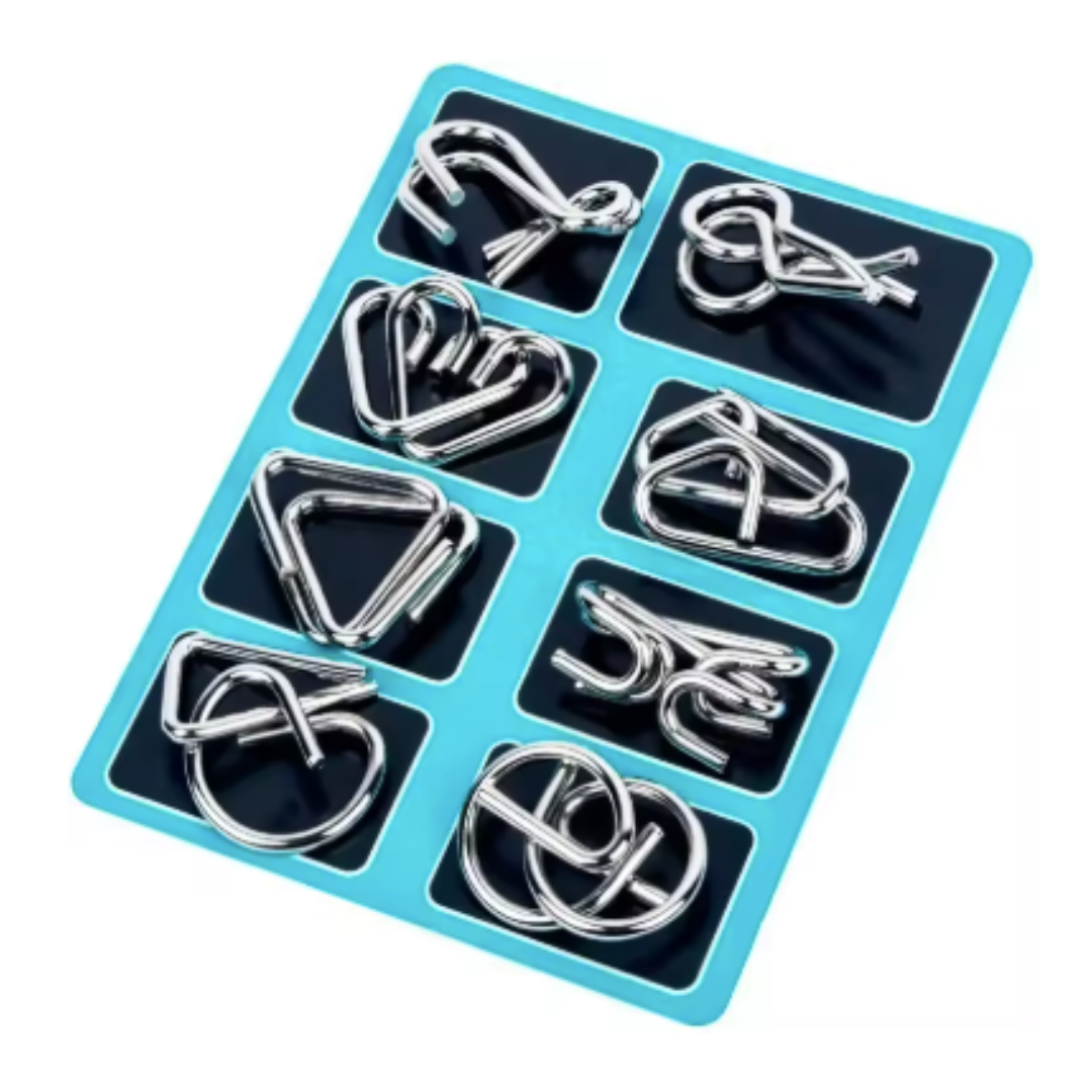 Kletshuts™ MetalPuzzles: Kinder Denksportaufgaben Metall Puzzle Set