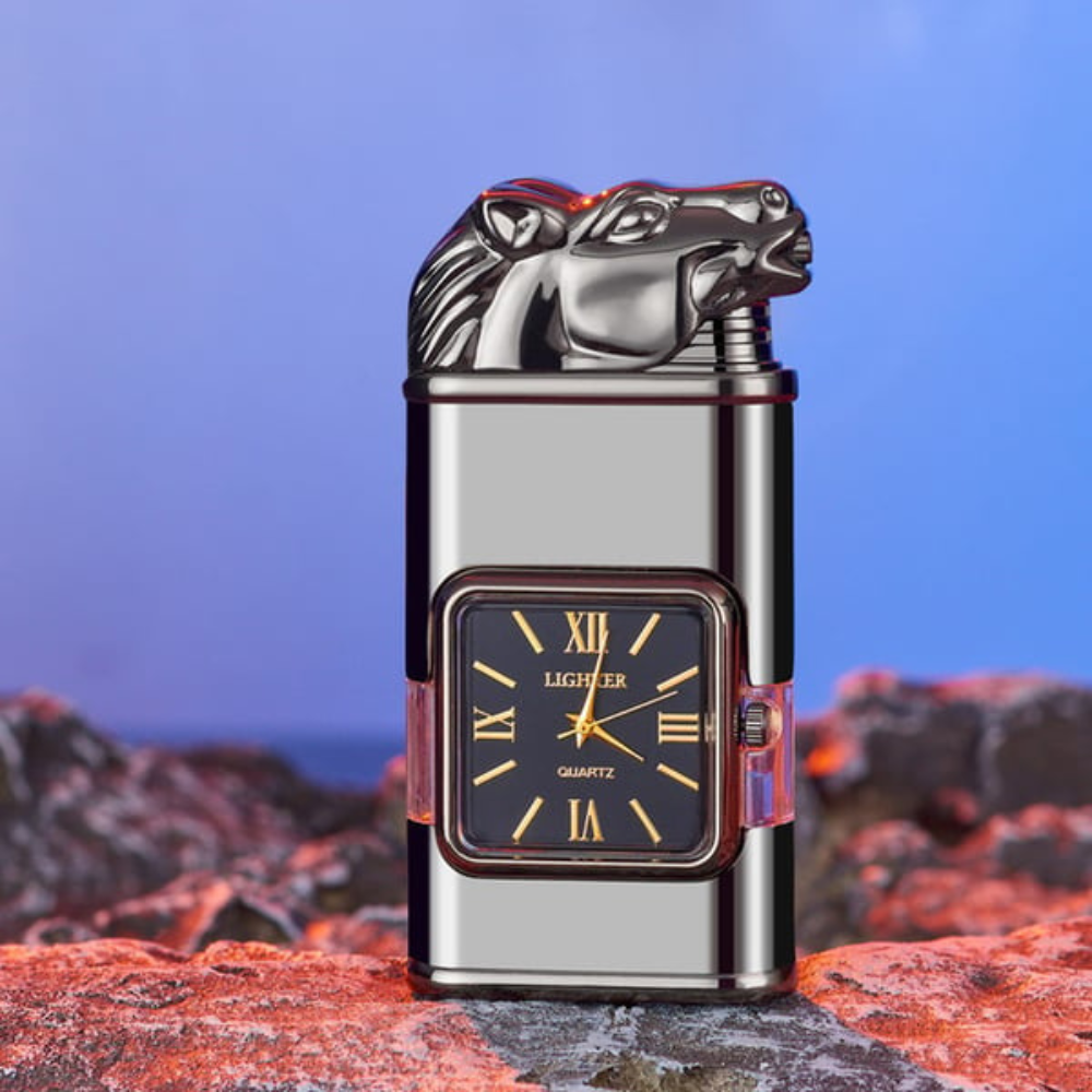 WatchLighter: Vintage Inspiriert Multifunktional Doppelt Flamme Uhr Feuerzeug