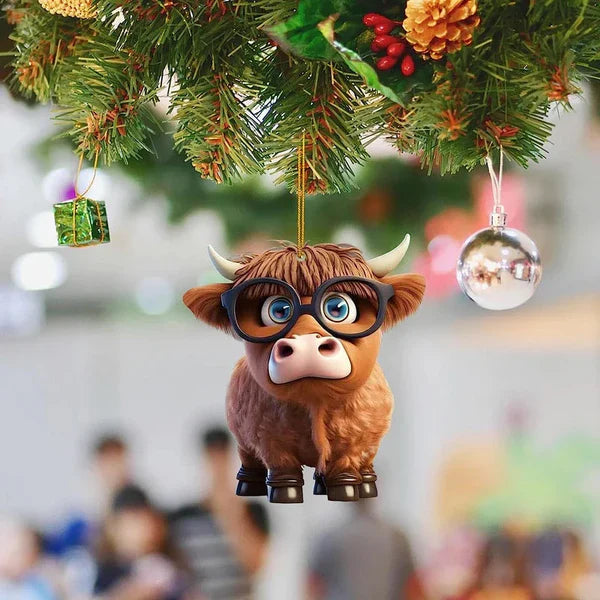 CowDecor - Cartoon Kuh Weihnachtsbaum Dekoration