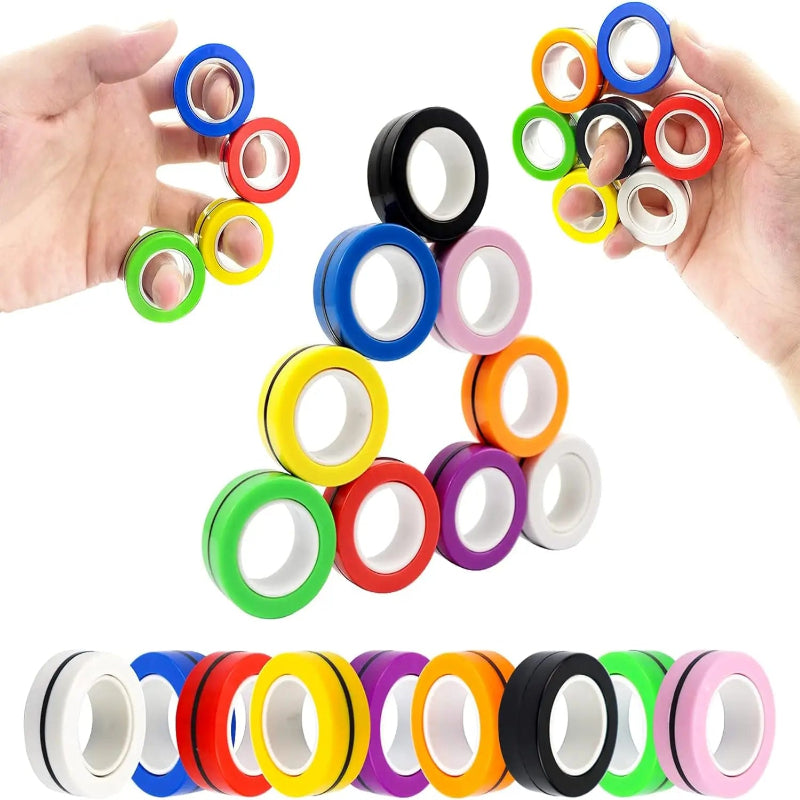 Kletshuts™ FidgetRing 1+1 GRATIS: Stressabbau Fidget Magnet Spinner Ri ...