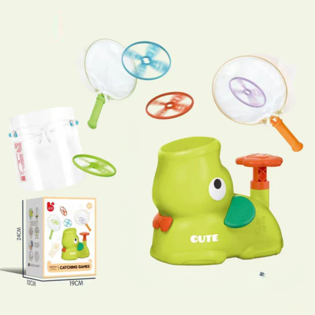 Kletshuts™ FlyingDisc: Luft Rakete Fliegende Scheibe Start Spiel Kinder Spielzeug Set