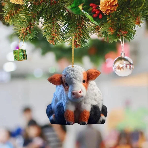 CowDecor - Cartoon Kuh Weihnachtsbaum Dekoration