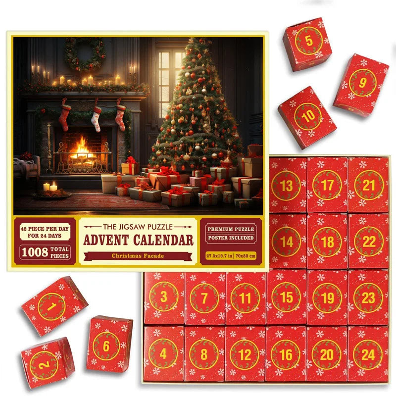 PuzzleAdvent - 24 Jigsaw Puzzle Advents Kalender (Zufälliges Design)