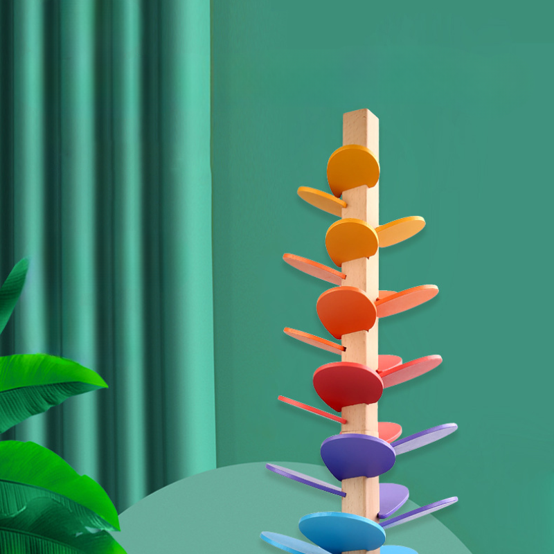 Kletshuts™ MarbleTower: Interaktiv Regenbogen Marmor Holz Turm Kinder Spielzeug