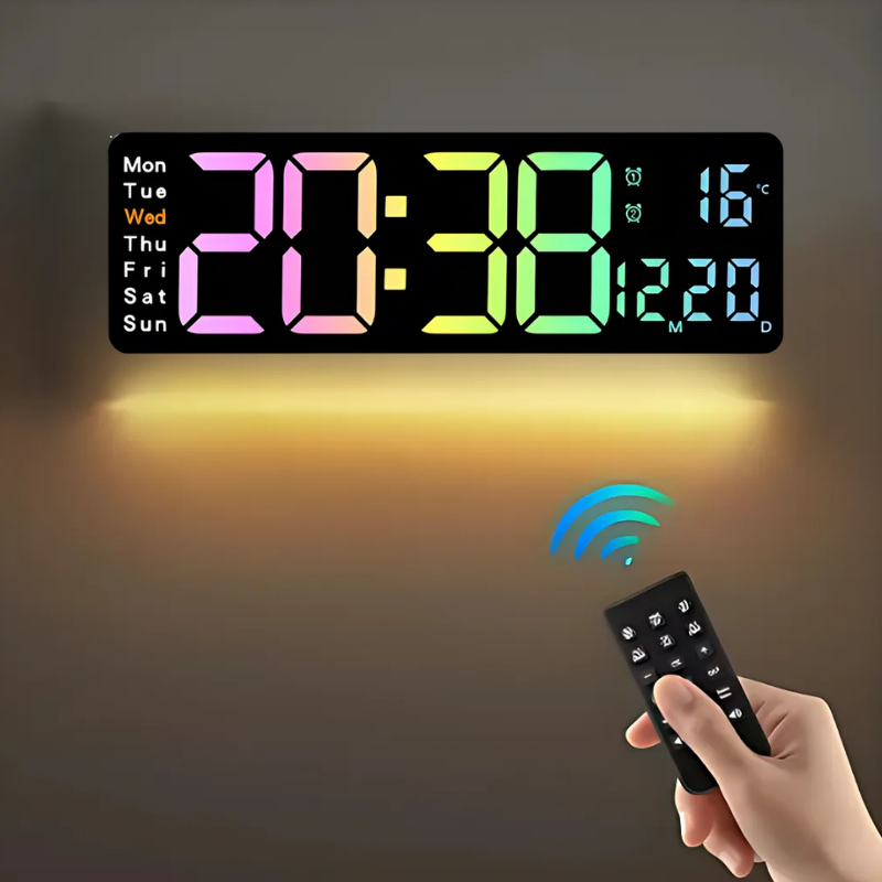 Globetrek° DigitalClock: Großes LED-Bildschirm-Anzeige Digitaluhr