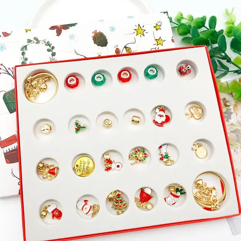 Jewelance™ BraceletCalendar: DIY-Weihnachts Adventskalender Armband Charm Set