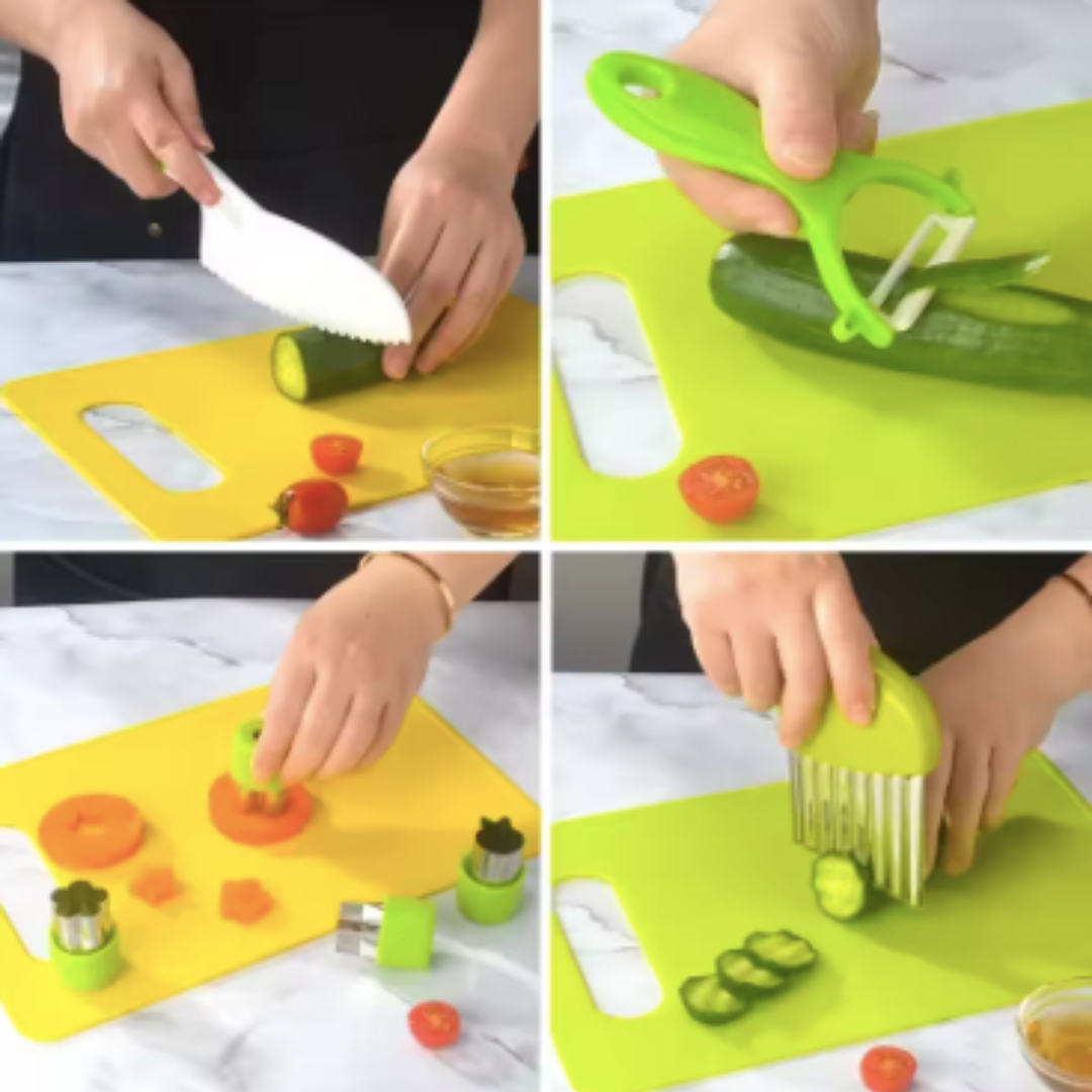 Kletshuts™ KidsKitchen: Sicheres  Schneiden Spielen Kinder Küche Spielzeug Set
