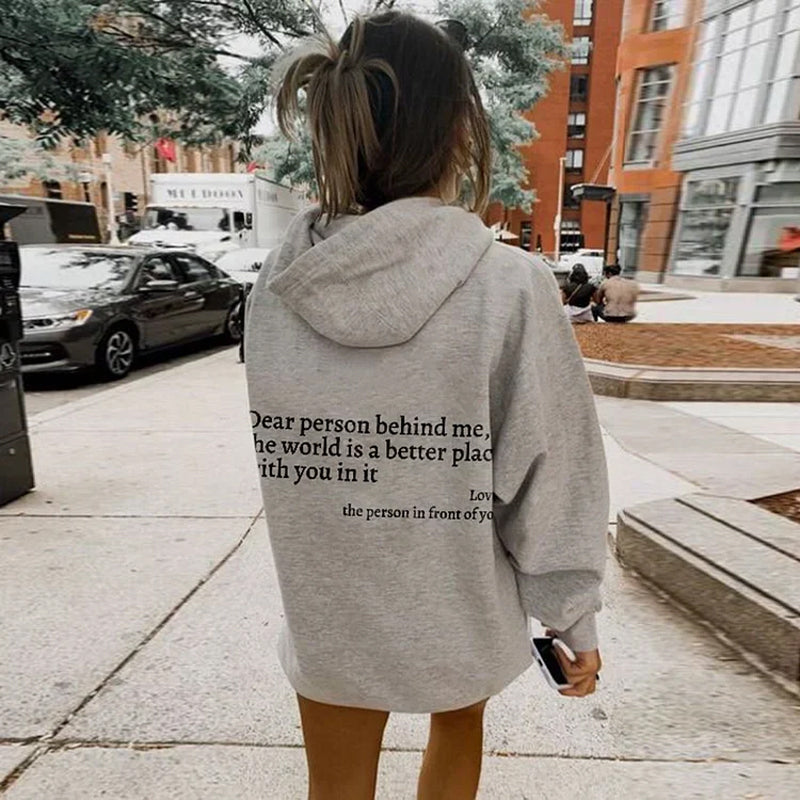 Icone™ DearHoodie: Kapuzenpullover Mit Aufdruck Vorne Und Hinten Botschaft