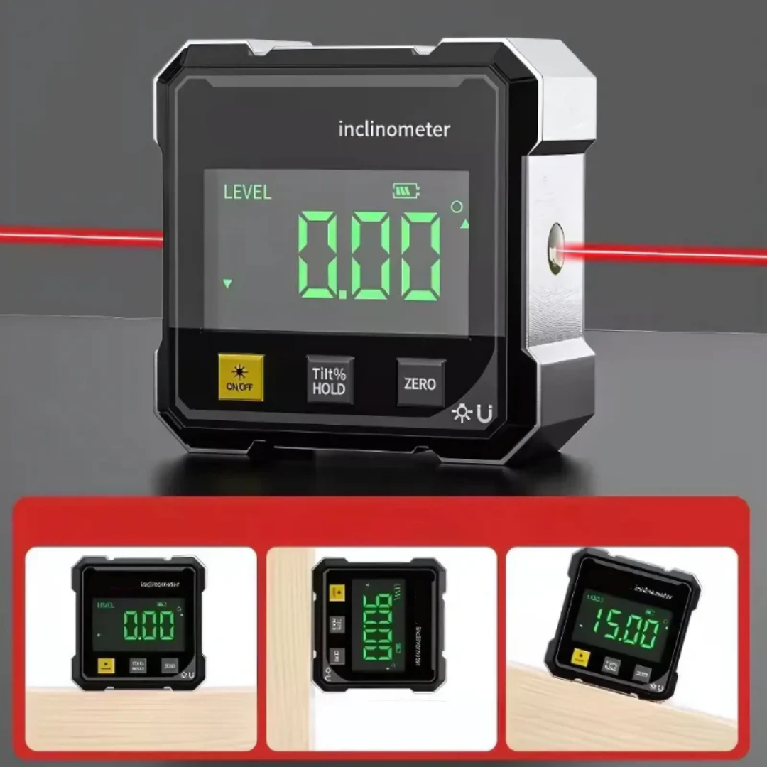 Globetrek° DigitalInclinometer: Digital Magnetisch Seites Laser Neigungsmesser