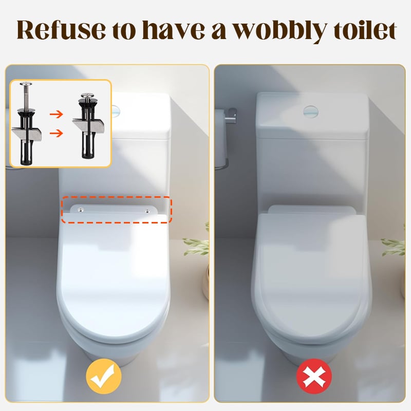 Globetrek° ToiletBolt 1+1 Set GRATIS: Hochleistungs- Toilettensitz Verriegelungsbolzen Und Schrauben-Set