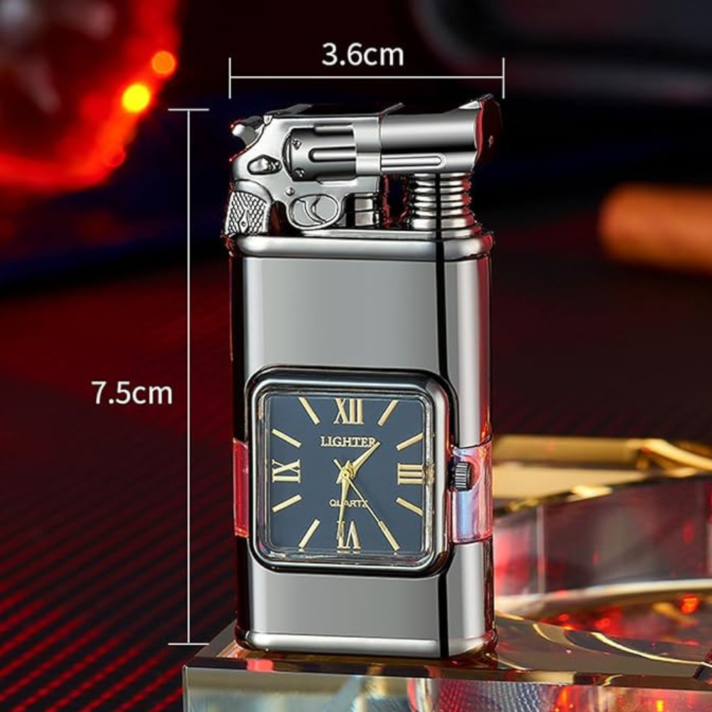 WatchLighter: Vintage Inspiriert Multifunktional Doppelt Flamme Uhr Feuerzeug