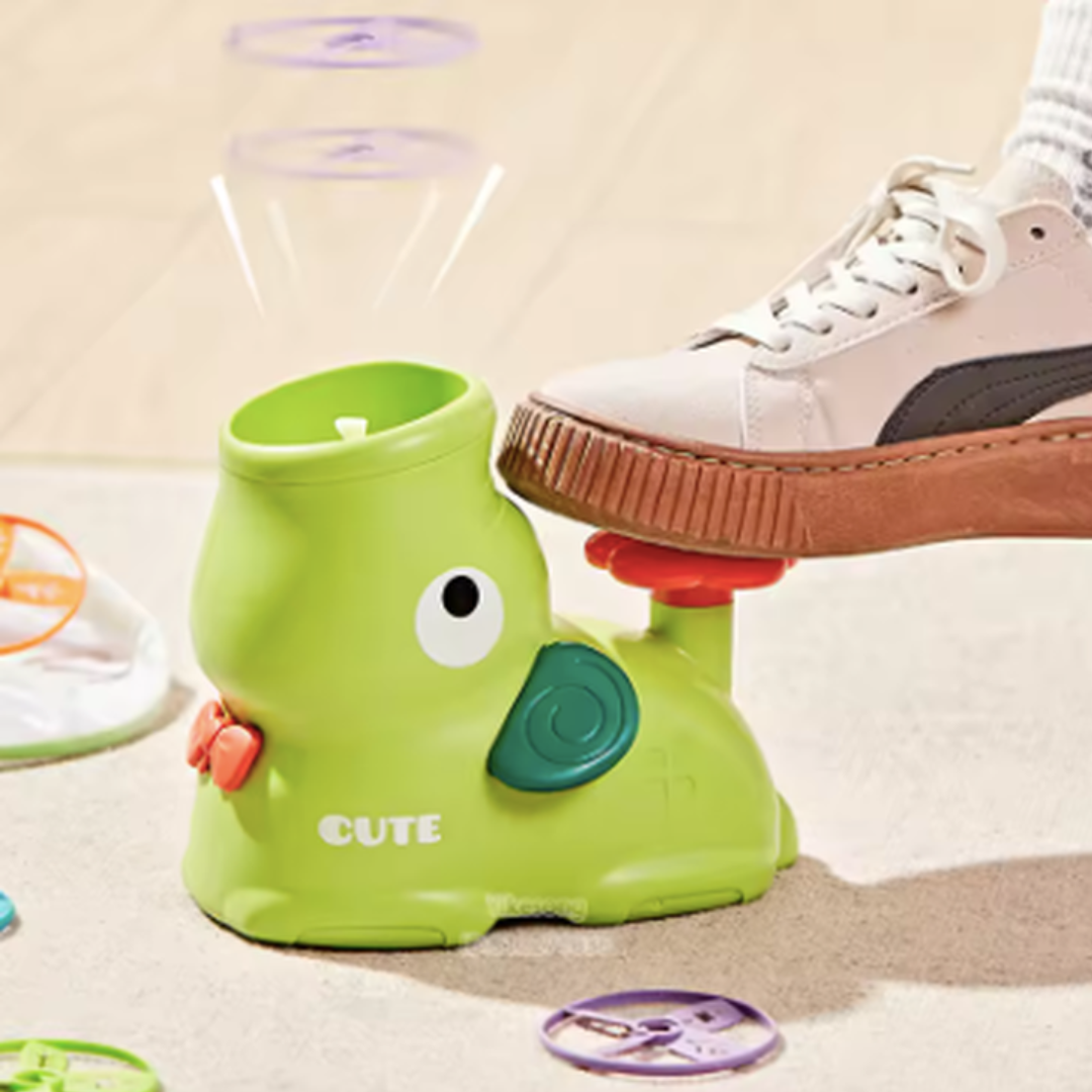 Kletshuts™ FlyingDisc: Luft Rakete Fliegende Scheibe Start Spiel Kinder Spielzeug Set