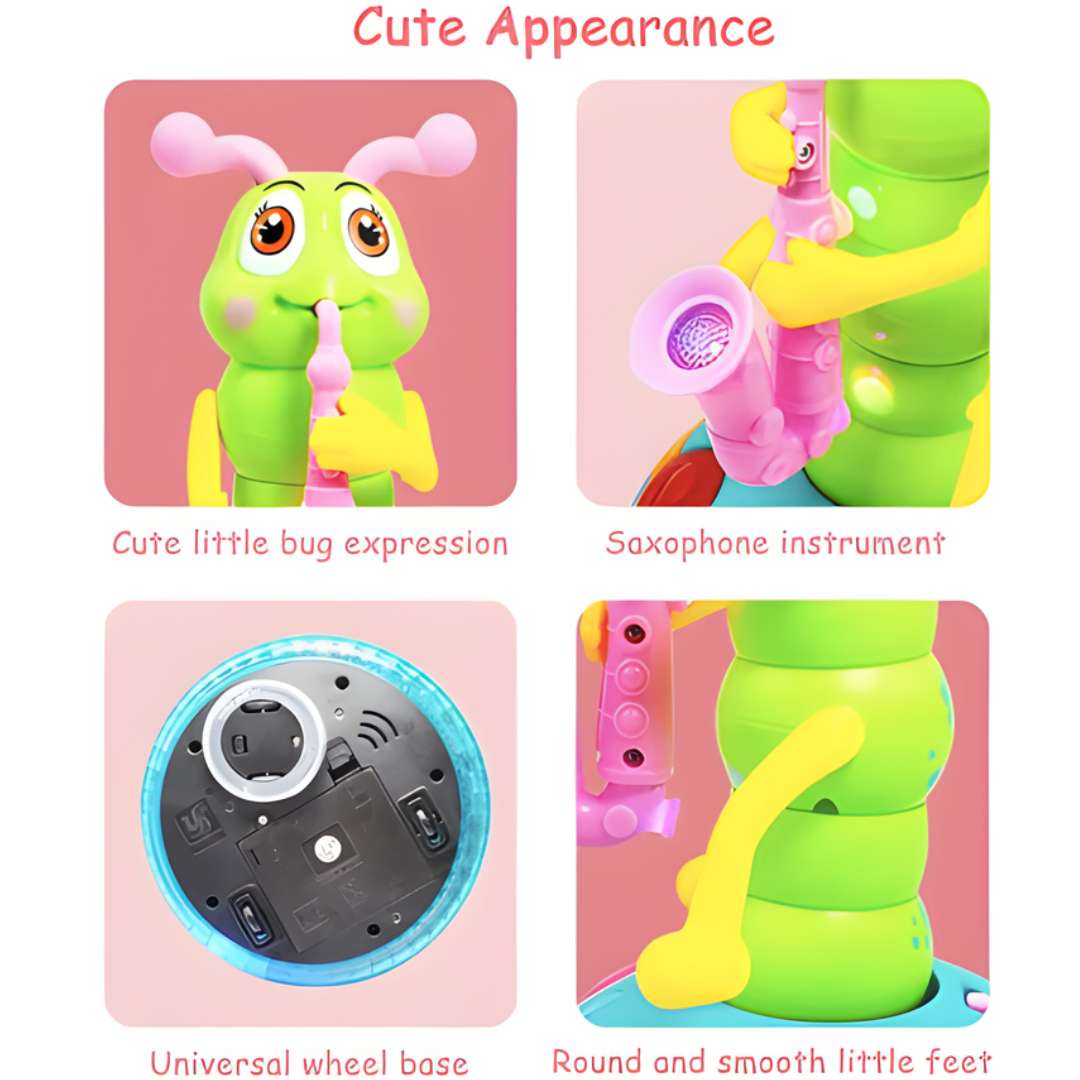 Kletshuts™ CaterpillarToy: Interaktive Lichter Und Musik Raupe Kinder Spielen Spielzeug