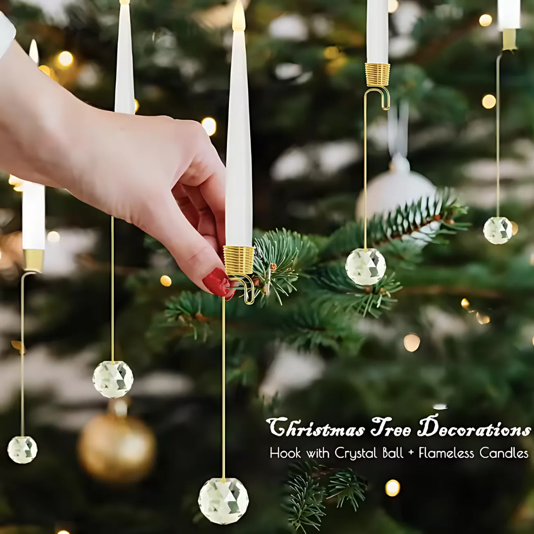 Ledsen™ ChristmasGlow: LED Magisch Weihnachten Glühen Kristall Kugel Kerzen