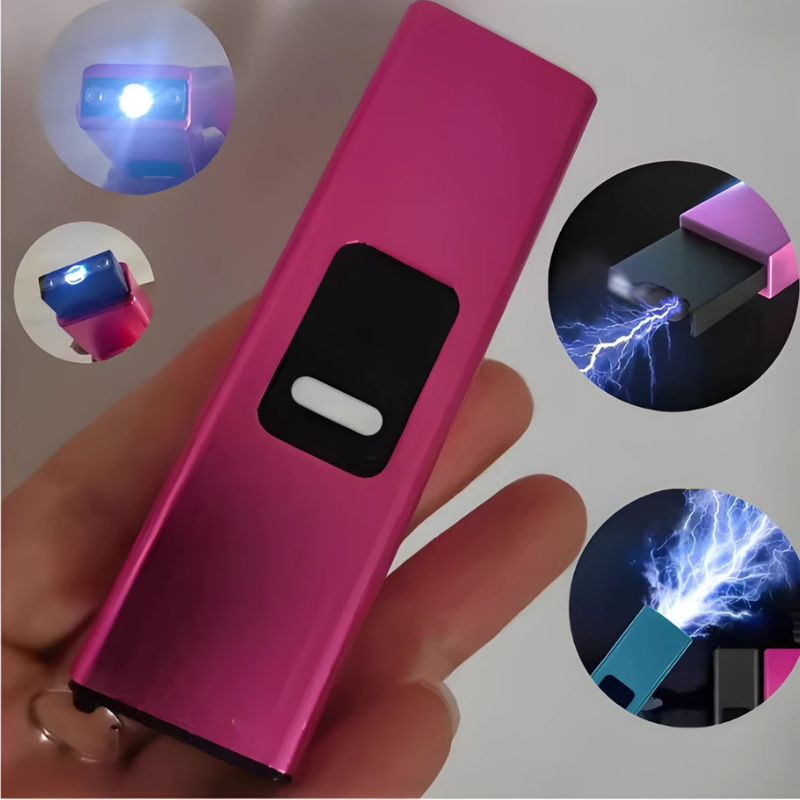 MiniShock: 2-In-1 Wiederaufladbares Tragbares Selbstverteidigungsgerät