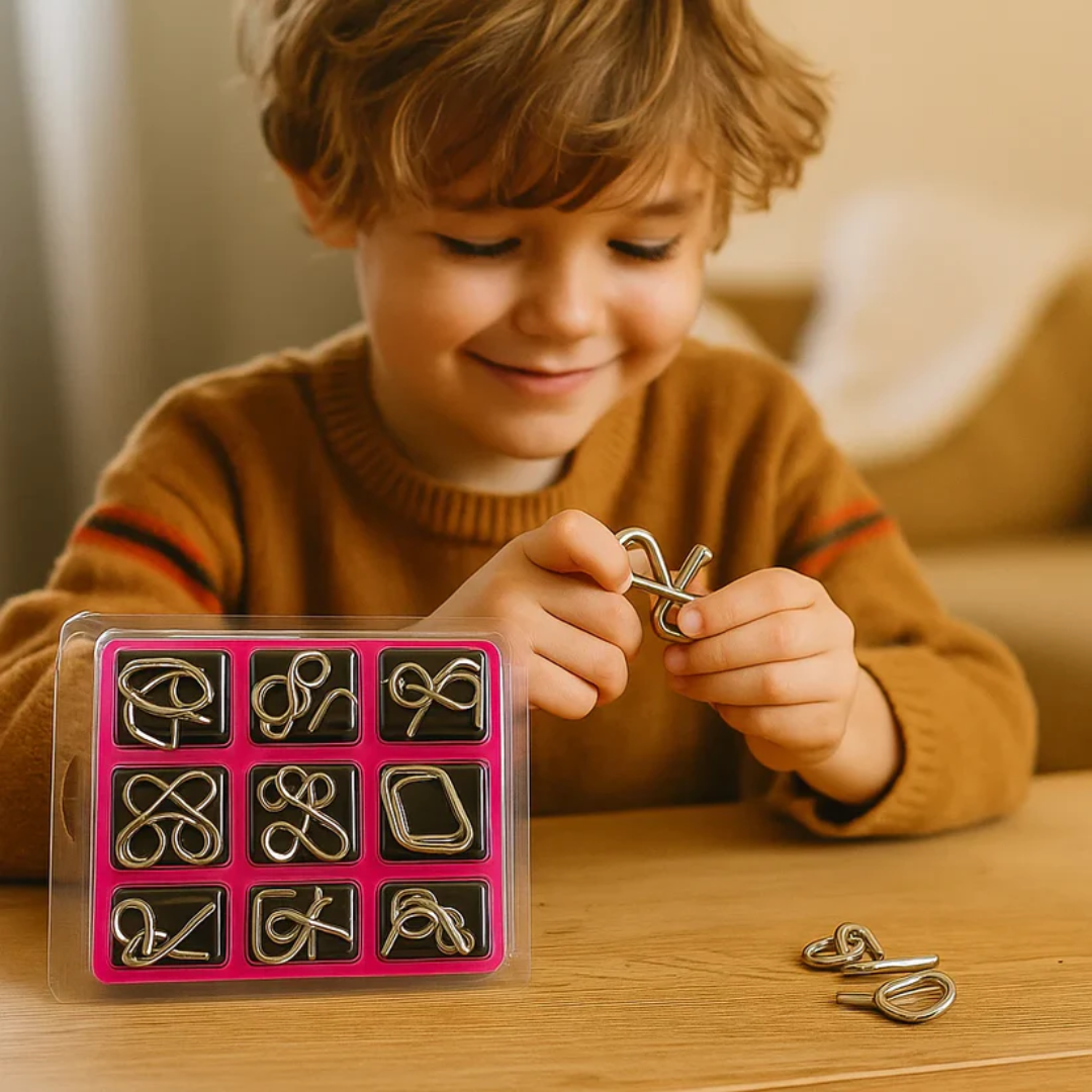 Kletshuts™ MetalPuzzles: Kinder Denksportaufgaben Metall Puzzle Set