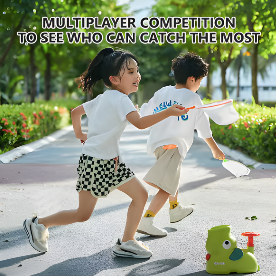 Kletshuts™ FlyingDisc: Luft Rakete Fliegende Scheibe Start Spiel Kinder Spielzeug Set