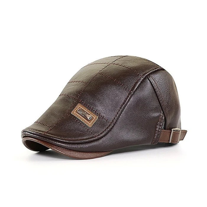 Icone™ EliteHat - Hochwertig Trendy Leder-Baskenmütze
