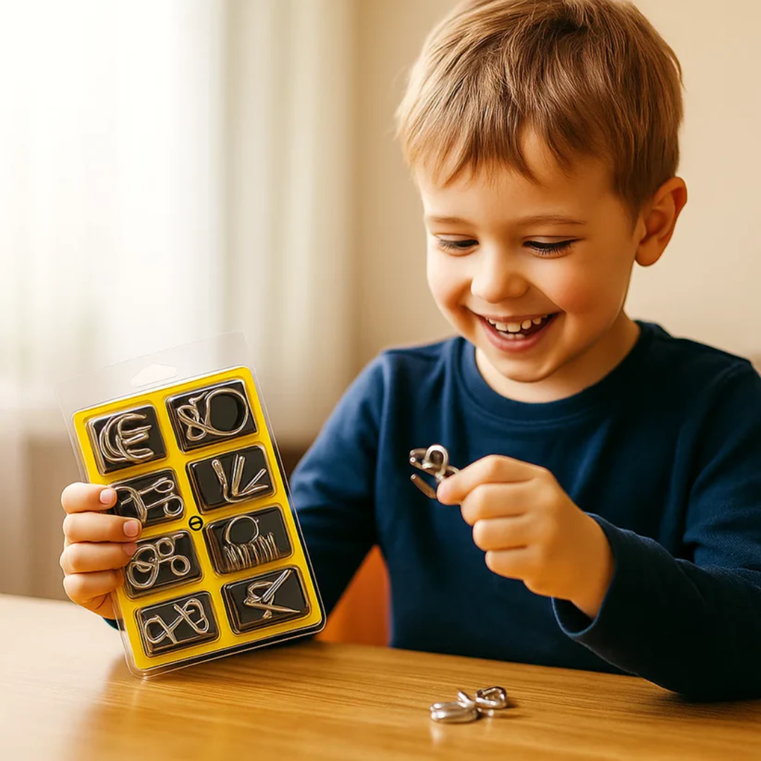 Kletshuts™ MetalPuzzles: Kinder Denksportaufgaben Metall Puzzle Set