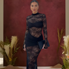 Icone™ LaceDress: Sexy Passform Bequem Rundhalsausschnitt Spitzenkleid