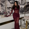 Icone™ LaceDress: Sexy Passform Bequem Rundhalsausschnitt Spitzenkleid