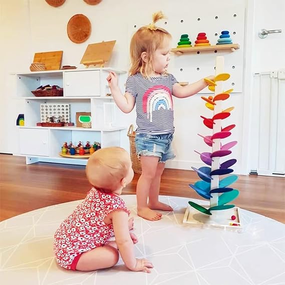 Kletshuts™ MarbleTower: Interaktiv Regenbogen Marmor Holz Turm Kinder Spielzeug