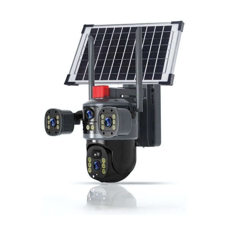 Globetrek° DomeCamera: Dreifachobjektiv Solarbetrieben Dome-Kamera