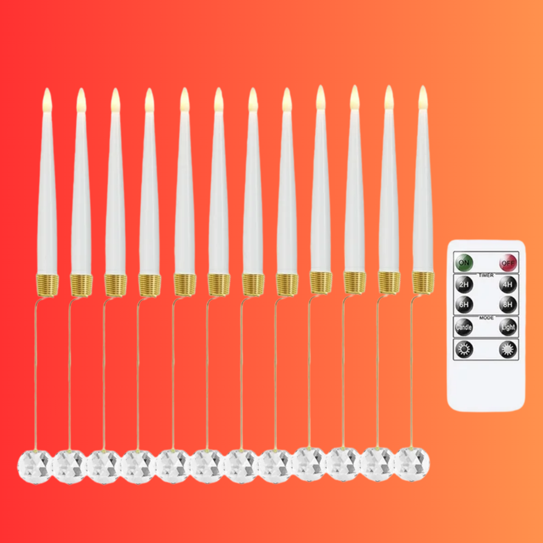 Ledsen™ ChristmasGlow: LED Magisch Weihnachten Glühen Kristall Kugel Kerzen