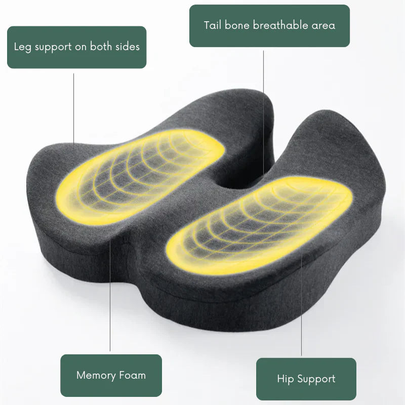 SeatRelief - Memory-Schaum Coccyx Entlastung Sitzkissen