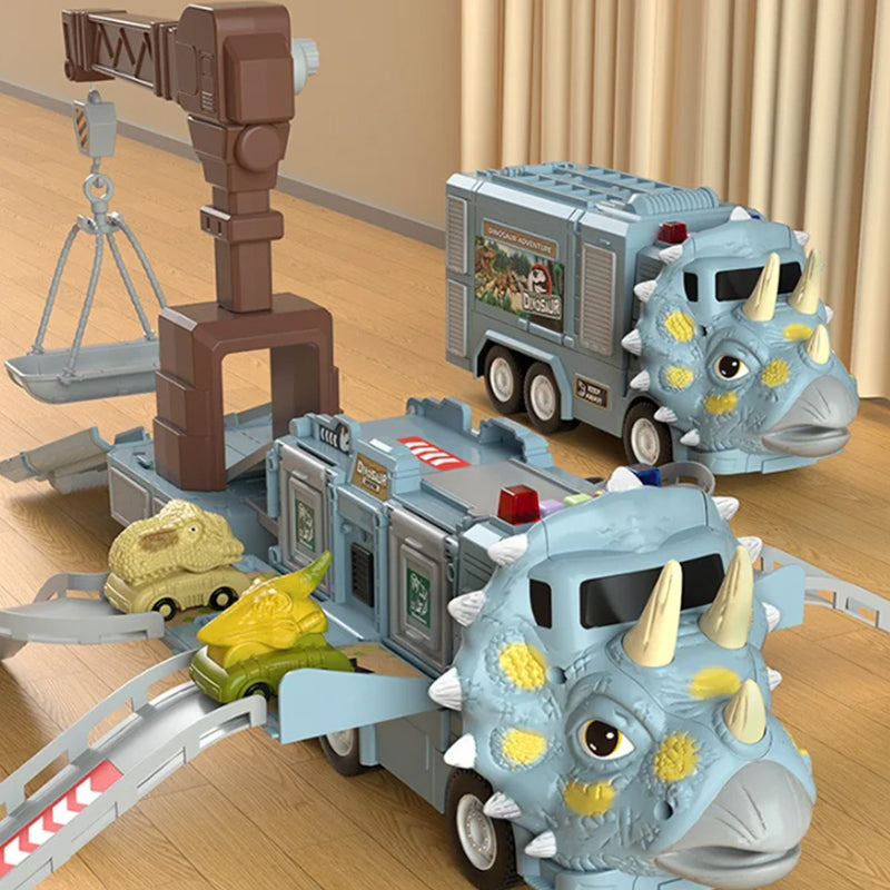Kletshuts™ DinoTruck: Dinosaurier LKW Spielzeugset Mit Lichtern Und Musik