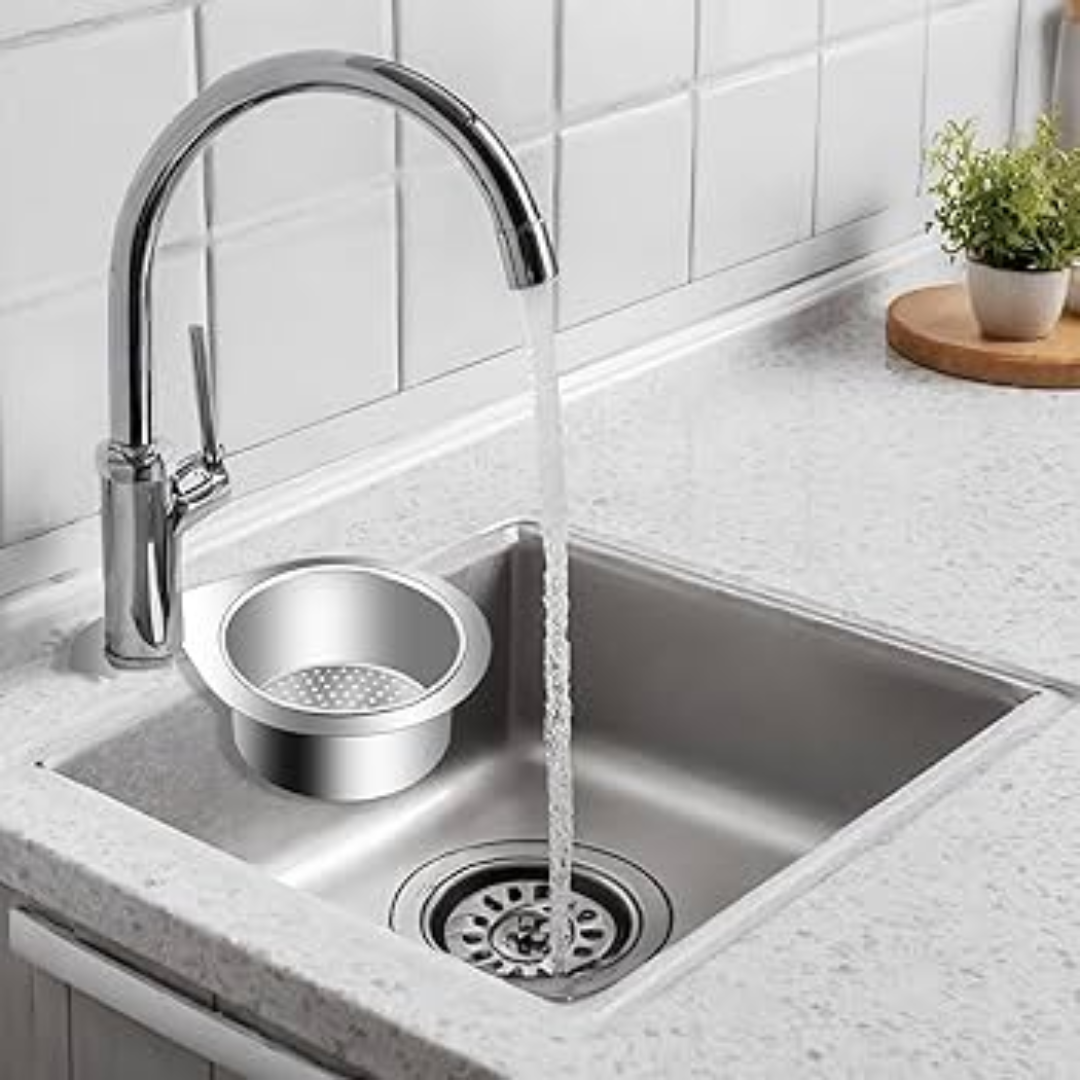 Globetrek° SinkStrainer 1+1 GRATIS: Edelstahl Filter Schwanenstil Spülbecken-Sieb