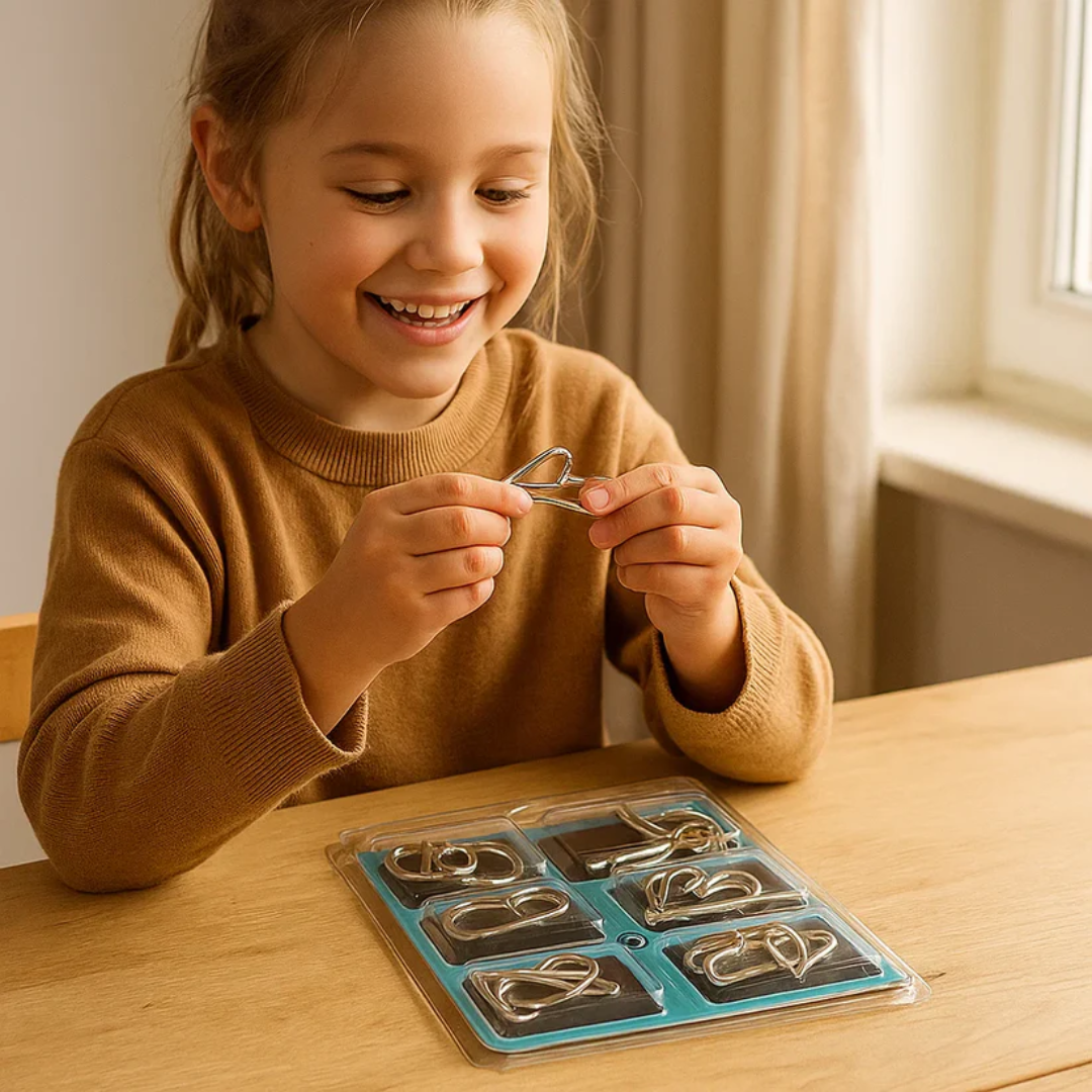 Kletshuts™ MetalPuzzles: Kinder Denksportaufgaben Metall Puzzle Set