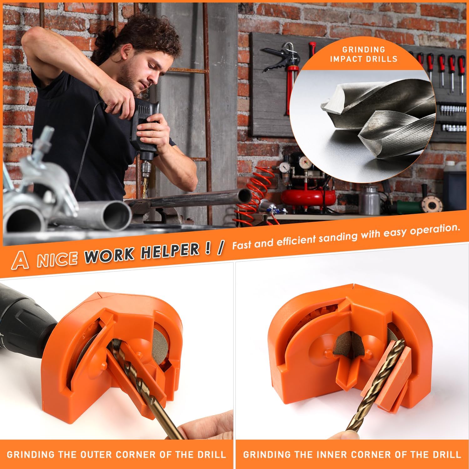 DrillGrinder - Einfach Bohrer Bits Schleifgerät Schärfgerät