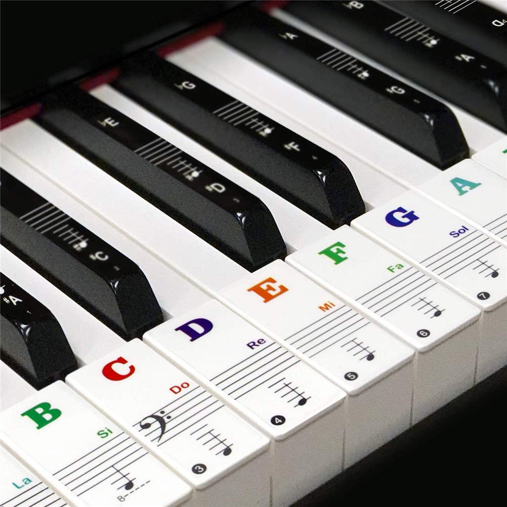 PianoStickers - Abziehbare Klebe-Pianotasten-Aufkleber