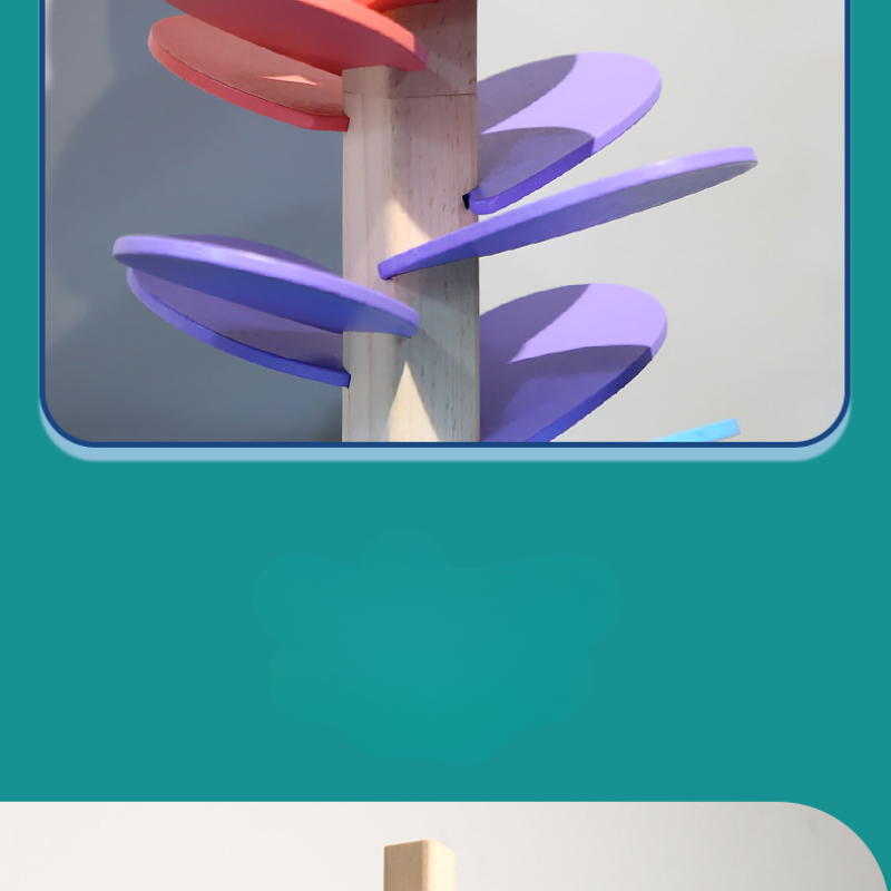 Kletshuts™ MarbleTower: Interaktiv Regenbogen Marmor Holz Turm Kinder Spielzeug