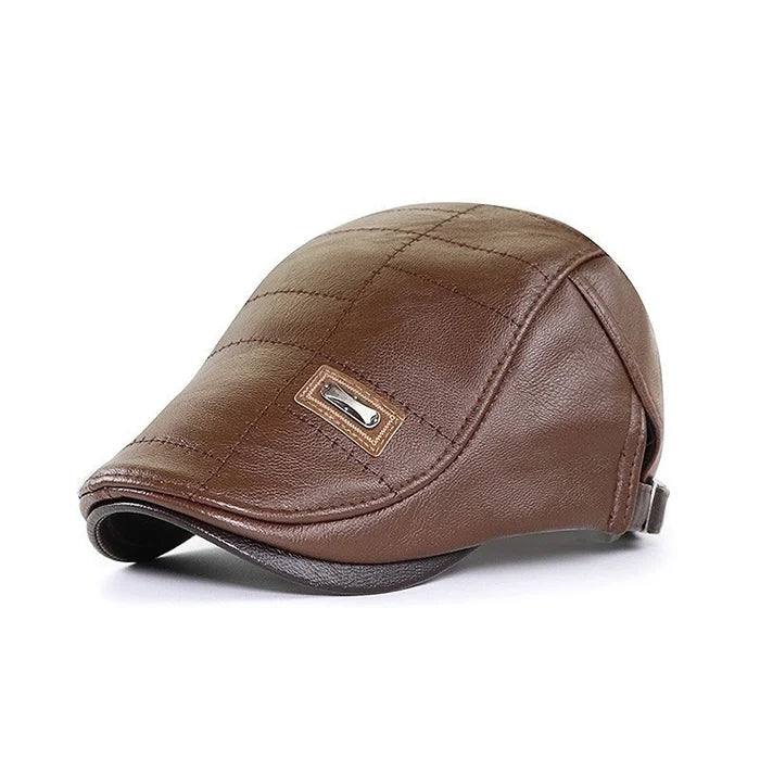 Icone™ EliteHat - Hochwertig Trendy Leder-Baskenmütze