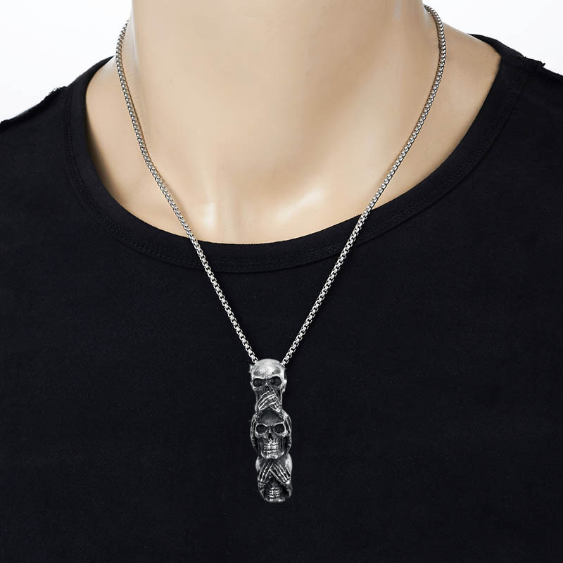 Jewelance™ SkullNecklace: Schädel Halskette Für Männer Und Frauen