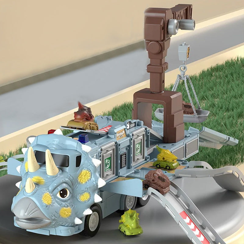 Kletshuts™ DinoTruck: Dinosaurier LKW Spielzeugset Mit Lichtern Und Musik