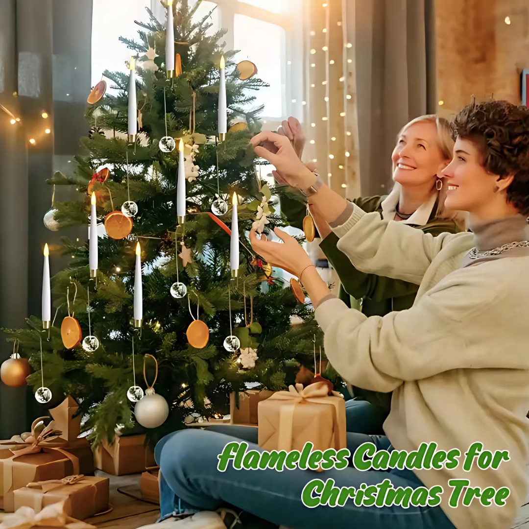 Ledsen™ ChristmasGlow: LED Magisch Weihnachten Glühen Kristall Kugel Kerzen