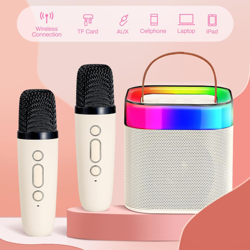KaraokePro – Mini Karaokemaschine Mit Drahtlosen Mikrofonen