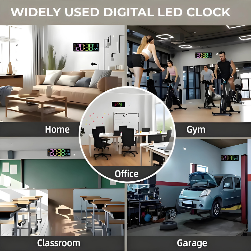 Globetrek° DigitalClock: Großes LED-Bildschirm-Anzeige Digitaluhr