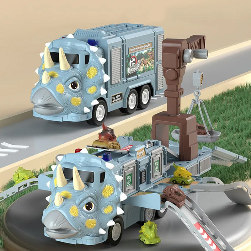 Kletshuts™ DinoTruck: Dinosaurier LKW Spielzeugset Mit Lichtern Und Musik