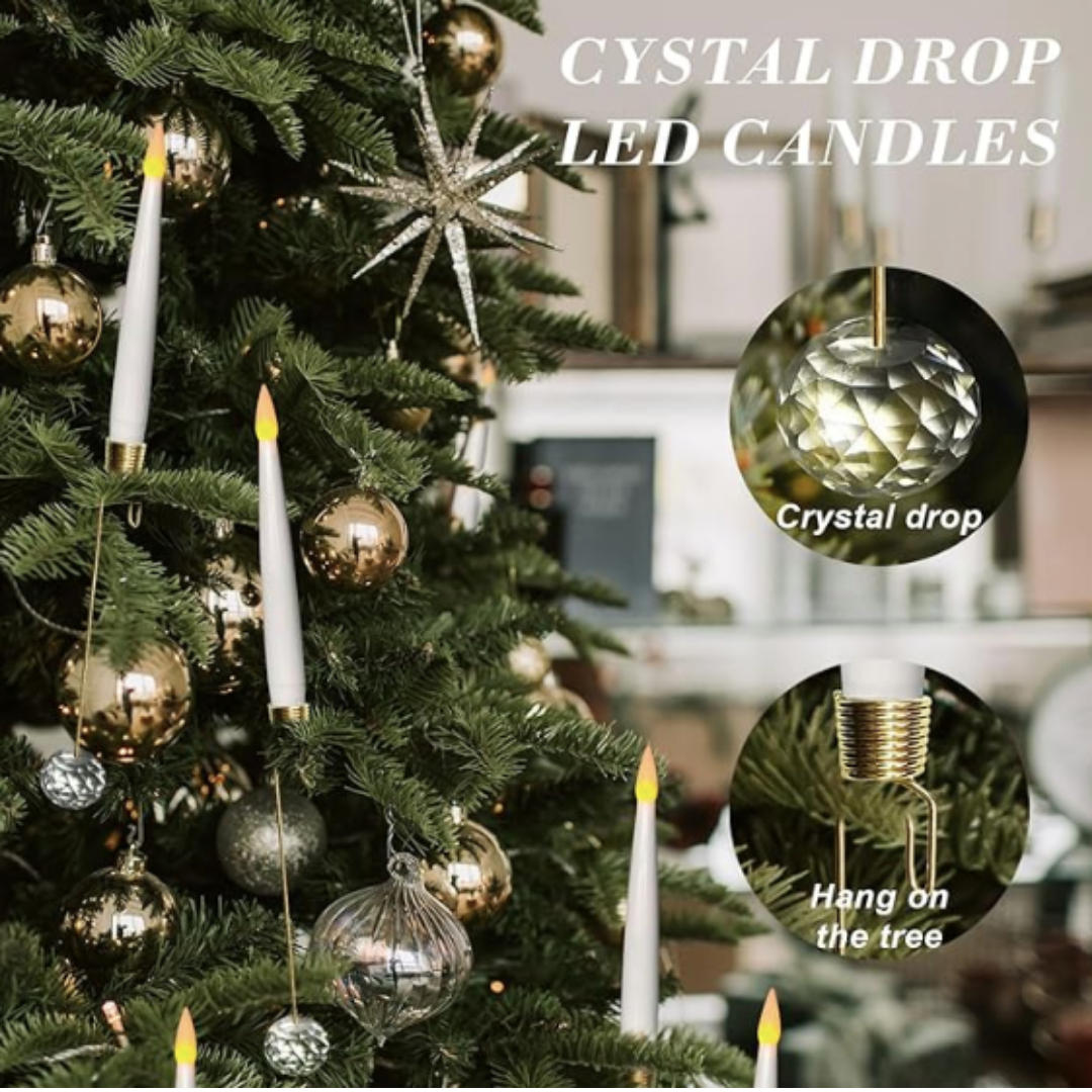 Ledsen™ ChristmasGlow: LED Magisch Weihnachten Glühen Kristall Kugel Kerzen